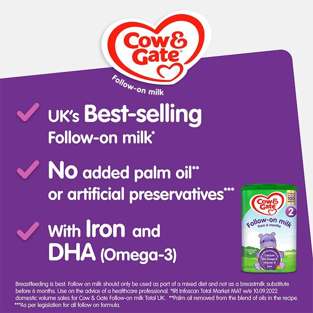Cow & Gate 2 Follow On Baby Milk Formula Powder 6-12 Months thumbnail 3