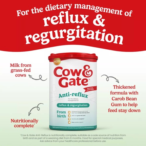 Cow & Gate Anti-Reflux Baby Milk Formula Powder from Birth thumbnail 2