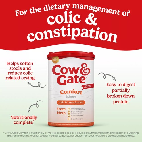 Cow & Gate Comfort Baby Milk Formula Powder from Birth thumbnail 2
