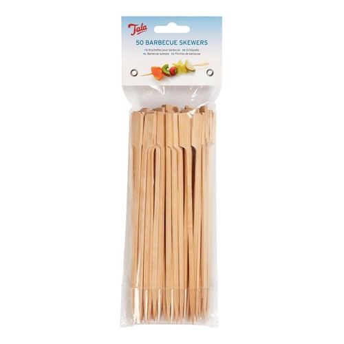 Tala  50 18cm Bamboo Skewers for BBQ's, Kebabs, 