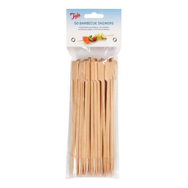 Tala 50 18cm Bamboo Skewers for BBQ's, Kebabs,