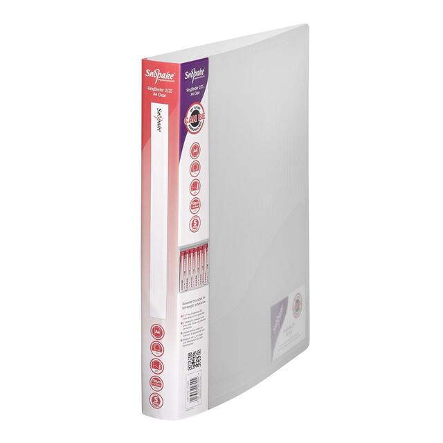 Snopake A4 2-ring Ringbinder  25mm Capacity Clear thumbnail 2