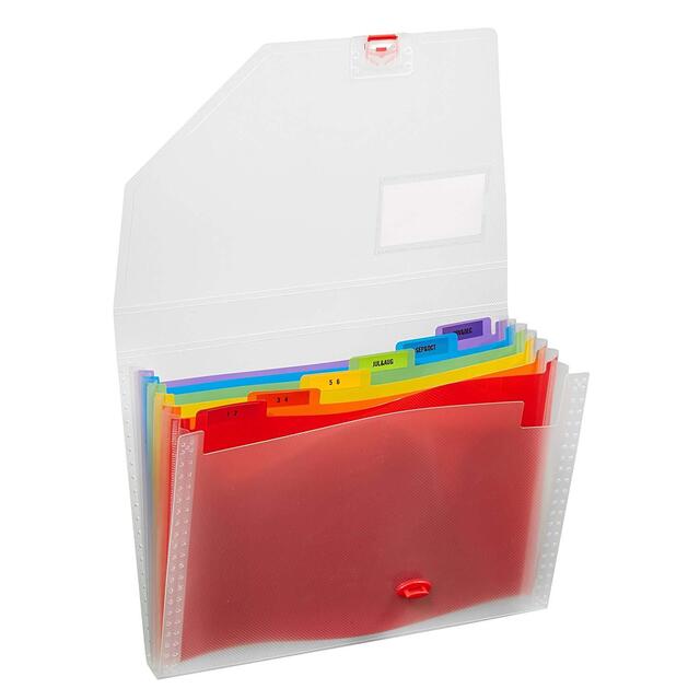 Snopake A4 Rainbow Portable Organiser 6 Part with Dividers + Tabs thumbnail 2