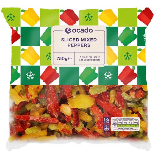 Ocado Frozen Sliced Mixed Peppers