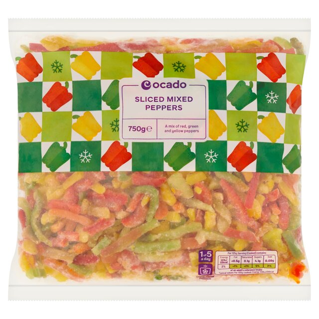 Ocado Frozen Sliced Mixed Peppers thumbnail 2