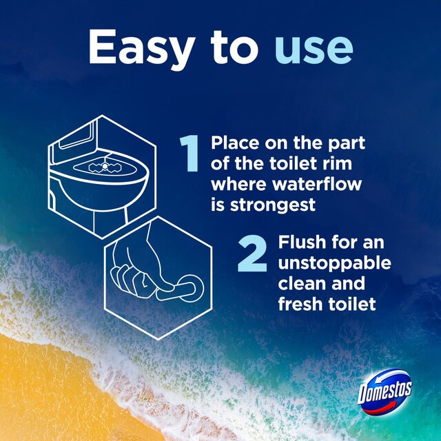 Domestos Power 5 Toilet Rim Block Ocean thumbnail 6