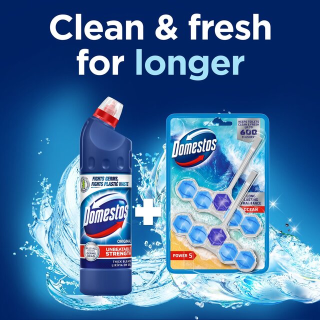 Domestos Power 5 Toilet Rim Block Ocean thumbnail 7