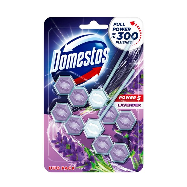 Domestos Power 5 Toilet Rim Block Lavender thumbnail 2
