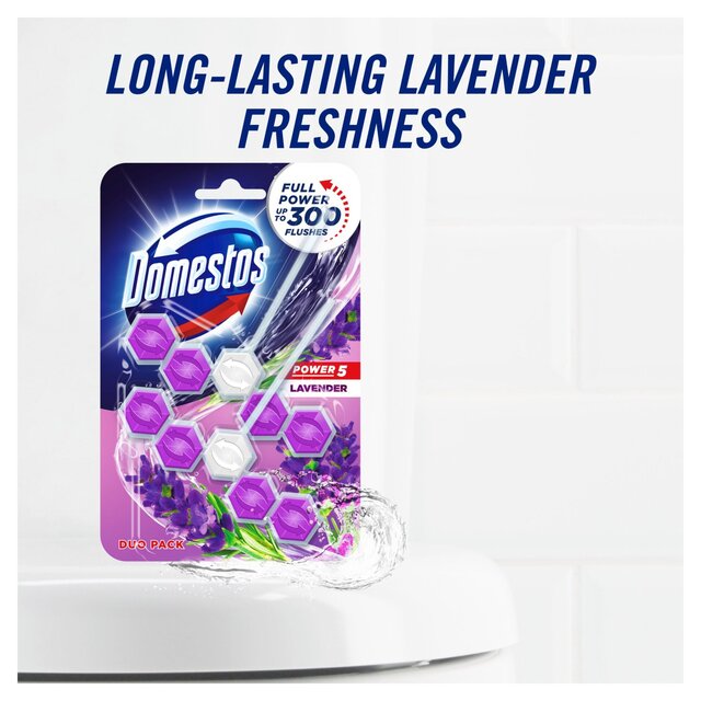 Domestos Power 5 Toilet Rim Block Lavender thumbnail 3