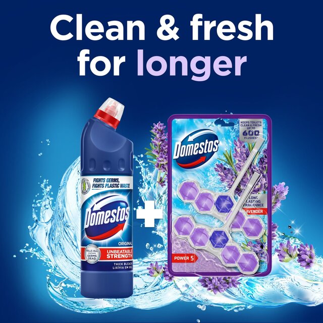 Domestos Power 5 Toilet Rim Block Lavender thumbnail 7