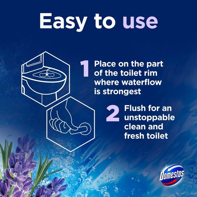 Domestos Power 5 Toilet Rim Block Lavender thumbnail 9