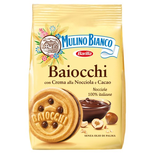 Mulino Bianco Baiocchi Biscuits with Hazelnut Cocoa Filling thumbnail 2