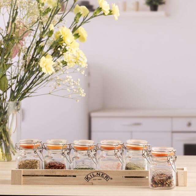 Kilner Glass Clip Top Spice Jar Set thumbnail 4