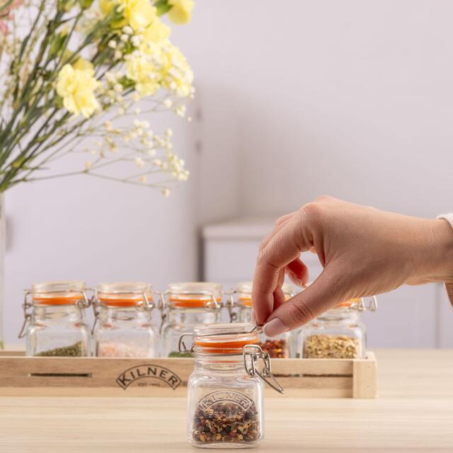 Kilner Glass Clip Top Spice Jar Set thumbnail 5