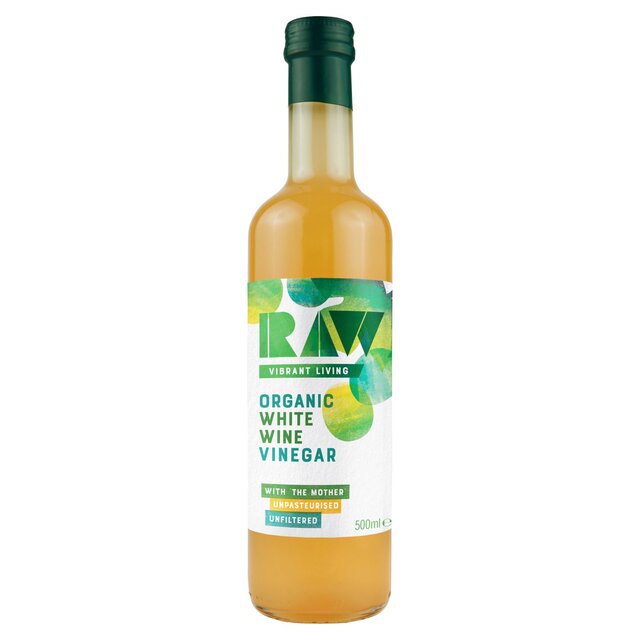 Raw Vibrant Living Organic White Wine Vinegar With The Mother