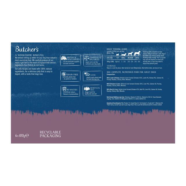 Butcher's Recipes in Jelly Dog Food Tins thumbnail 3