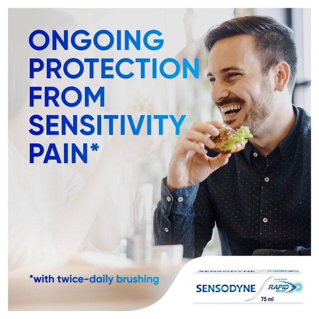 Sensodyne Rapid Relief Sensitive Teeth Extra Fresh Toothpaste thumbnail 4