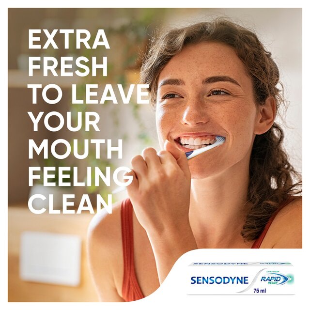 Sensodyne Rapid Relief Sensitive Teeth Extra Fresh Toothpaste thumbnail 5
