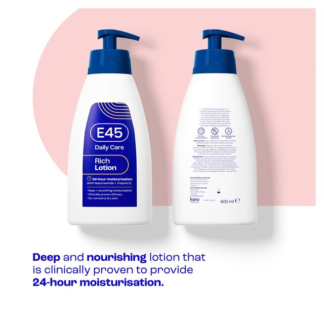 E45 Rich 24h Moisturiser Lotion for Very Dry Skin thumbnail 2