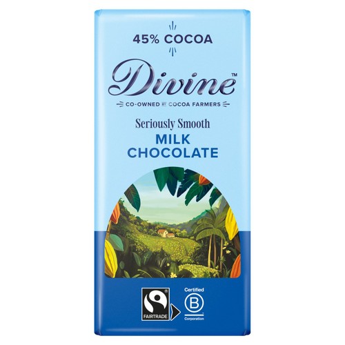 Divine 45% Cocoa Milk Chocolate Bar