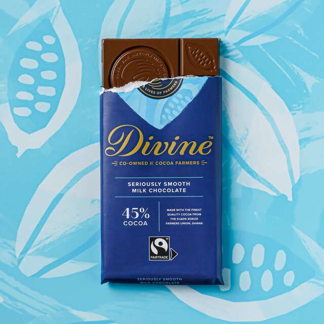 Divine 45% Cocoa Milk Chocolate Bar thumbnail 3