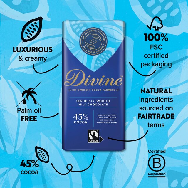Divine 45% Cocoa Milk Chocolate Bar thumbnail 4