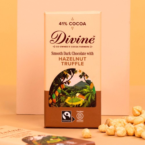 Divine Dark Chocolate with Smooth Hazelnut Bar thumbnail 6