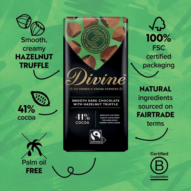 Divine Dark Chocolate with Smooth Hazelnut Bar thumbnail 4
