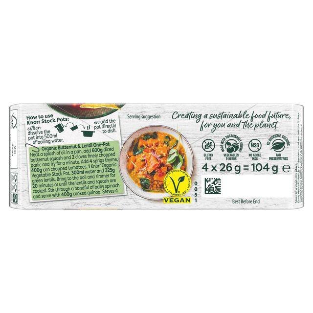 Knorr 4 Organic Vegetable Stock Pot thumbnail 3