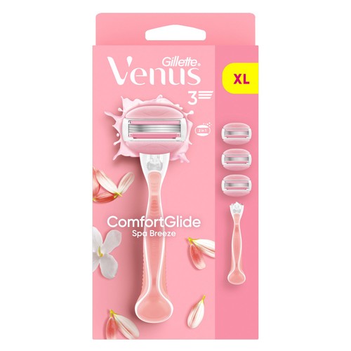 Gillette Venus Comfortglide Razor + 3 Razor Blades Spa Breeze thumbnail 2