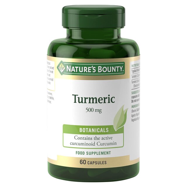 Nature's Bounty Turmeric Supplement Capsules 500mg