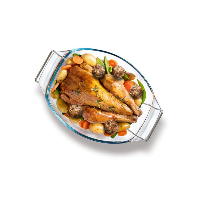 Pyrex Oval Roaster & Rack 39x27cm thumbnail 3