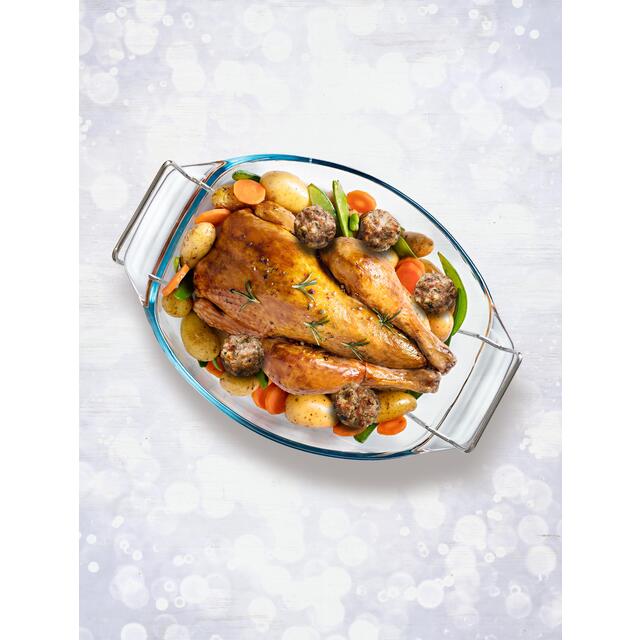 Pyrex Oval Roaster & Rack 39x27cm thumbnail 4