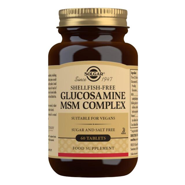 Solgar Glucosamine MSM Complex Supplement Tablets (Shellfish free)