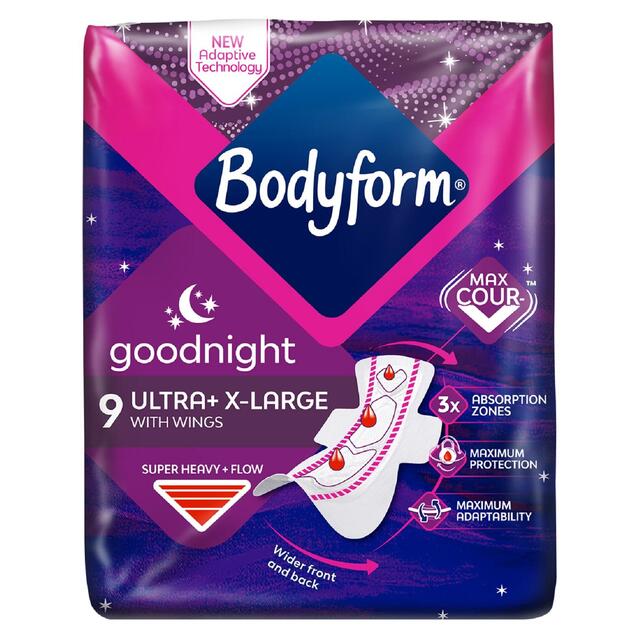 Bodyform Ultra Night Extra Sanitary Towels thumbnail 2