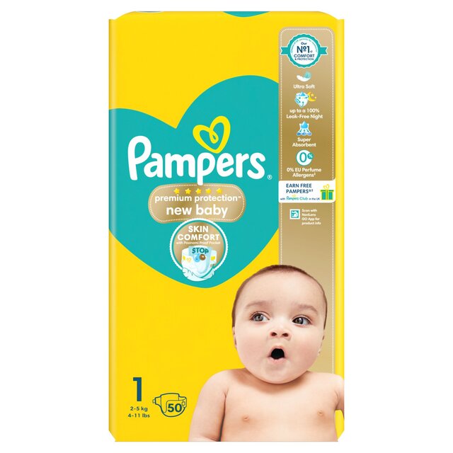 Pampers New Baby Nappies, Size 1 (2-5kg) Essential Pack thumbnail 9