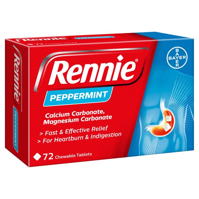 Rennie Peppermint Heartburn & Indigestion Relief Tablets thumbnail 2