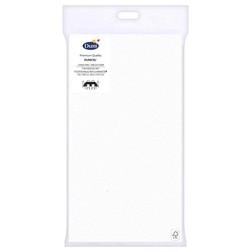 White Dunicel Table Cover 118x180cm