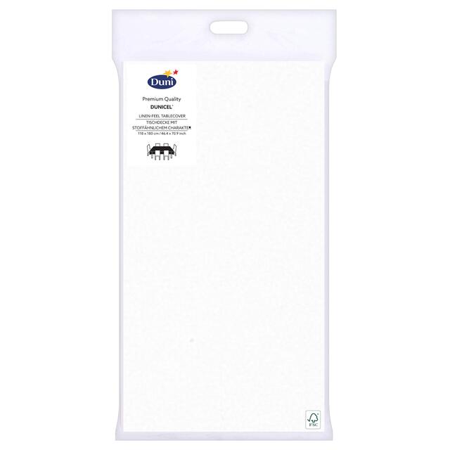 White Dunicel Table Cover 118x180cm