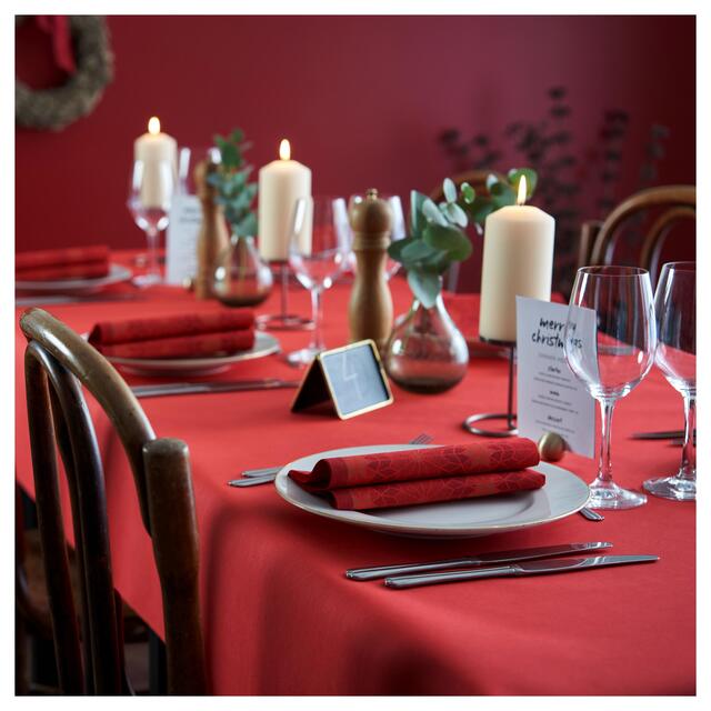 Red Dunicel Luxury Table Cover thumbnail 3