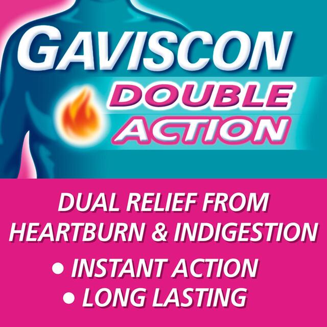 Gaviscon Double Action Liquid Heartburn Indigestion Mint thumbnail 4