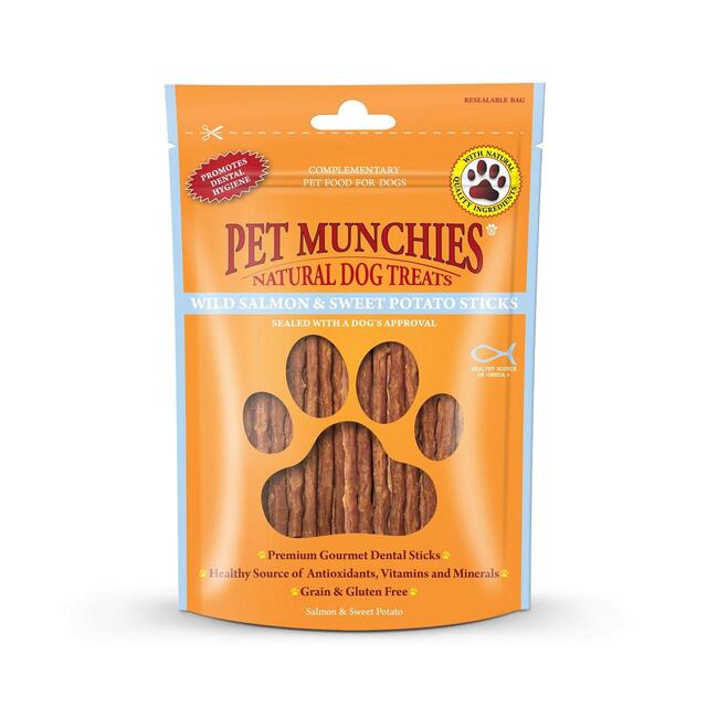 Pet Munchies Wild Salmon & Sweet Potato Stick Dog Treats
