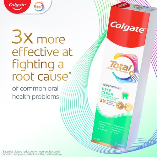 Colgate Total Active Prevention+ Deep Clean Toothpaste thumbnail 4