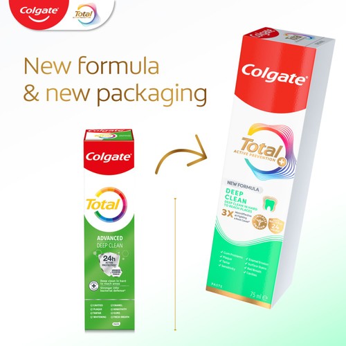 Colgate Total Active Prevention+ Deep Clean Toothpaste thumbnail 5