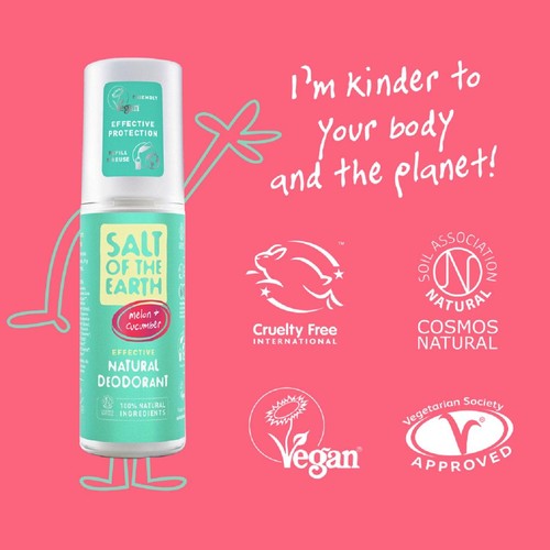 Salt of the Earth Melon & Cucumber Natural Deodorant Spray thumbnail 2