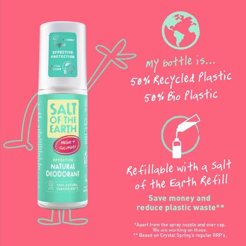 Salt of the Earth Melon & Cucumber Natural Deodorant Spray thumbnail 3