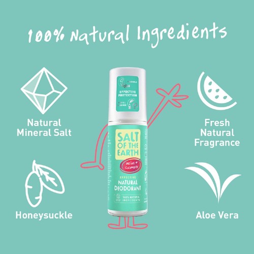 Salt of the Earth Melon & Cucumber Natural Deodorant Spray thumbnail 4