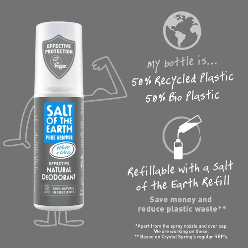Salt of the Earth Vetiver & Citrus Natural Deodorant Spray 100ml thumbnail 3