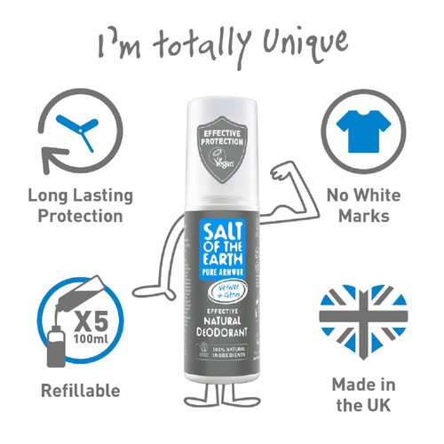 Salt of the Earth Vetiver & Citrus Natural Deodorant Spray 100ml thumbnail 5