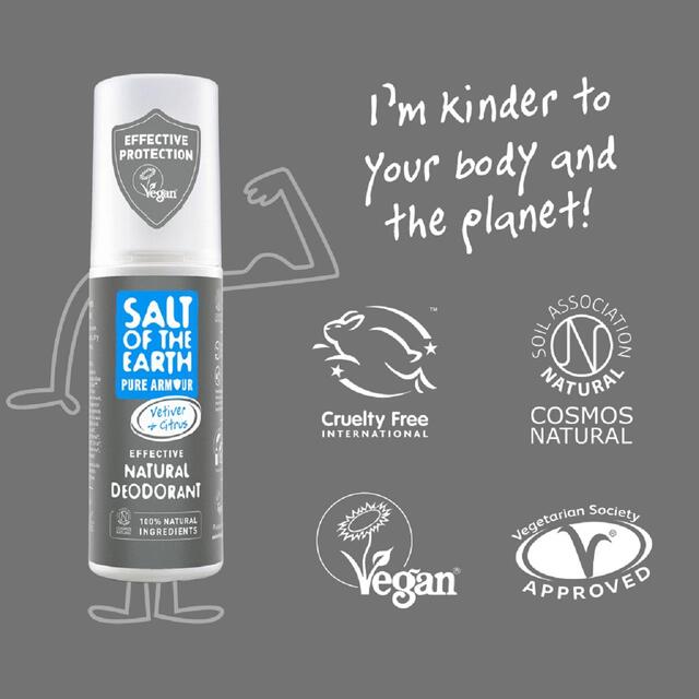 Salt of the Earth Vetiver & Citrus Natural Deodorant Spray 100ml thumbnail 2